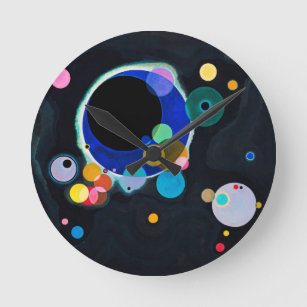 Kandinsky Several Circles Artwork Round Clock