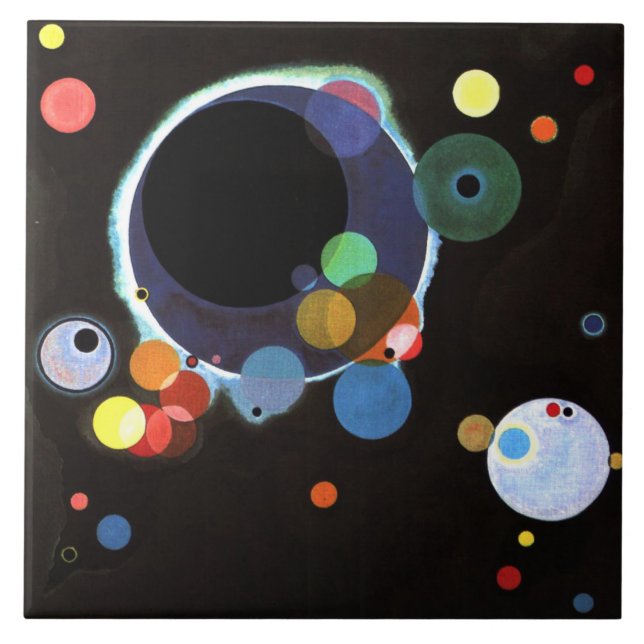 Kandinsky - Several Circles Ceramic Tile (Front)