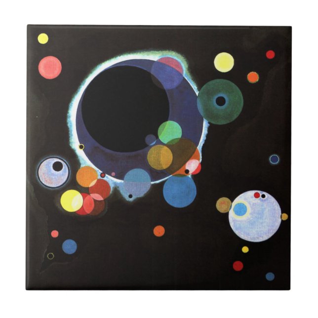 Kandinsky - Several Circles Ceramic Tile (Front)