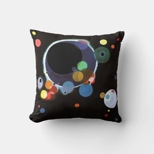 Kandinsky - Several Circles, famous abstract art Cushion (Front)