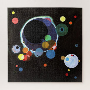 Kandinsky - Several Circles, famous abstract art, Jigsaw Puzzle