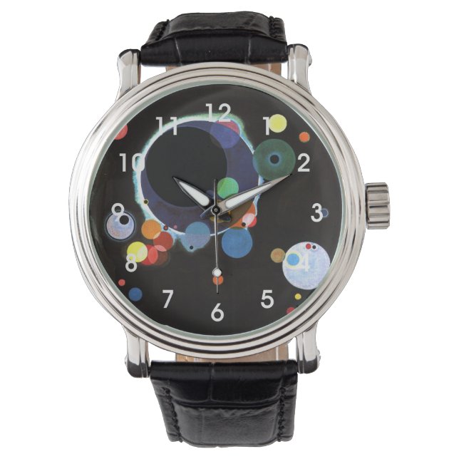 Kandinsky - Several Circles, famous painting, Watc Watch (Front)