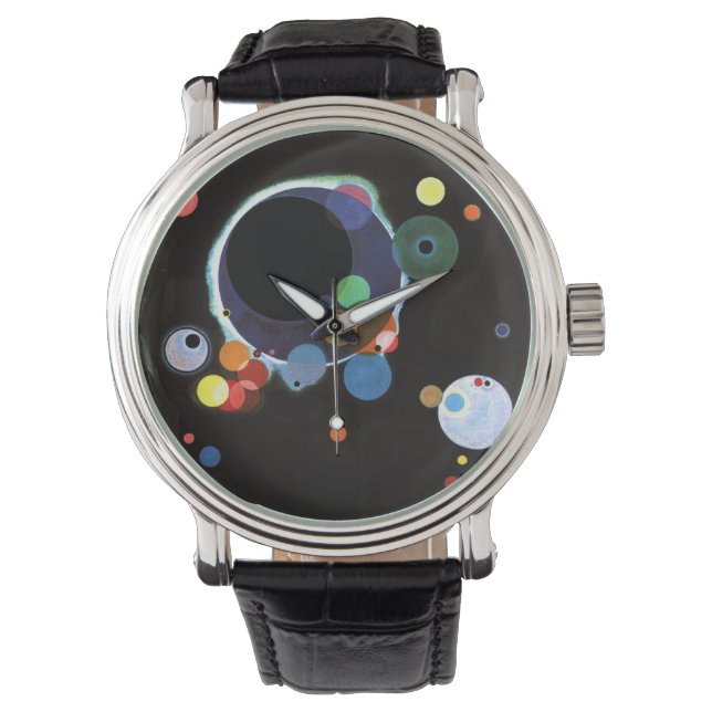 Kandinsky - Several Circles, famous painting, Watch (Front)