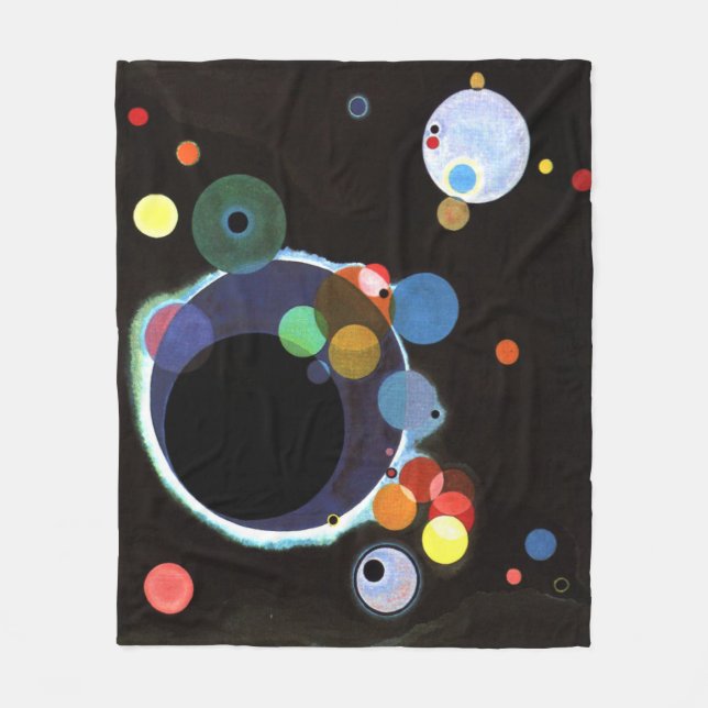 Kandinsky - Several Circles Fleece Blanket (Front)