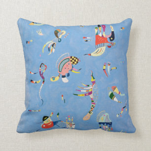 Kandinsky Sky Blue Throw Pillow