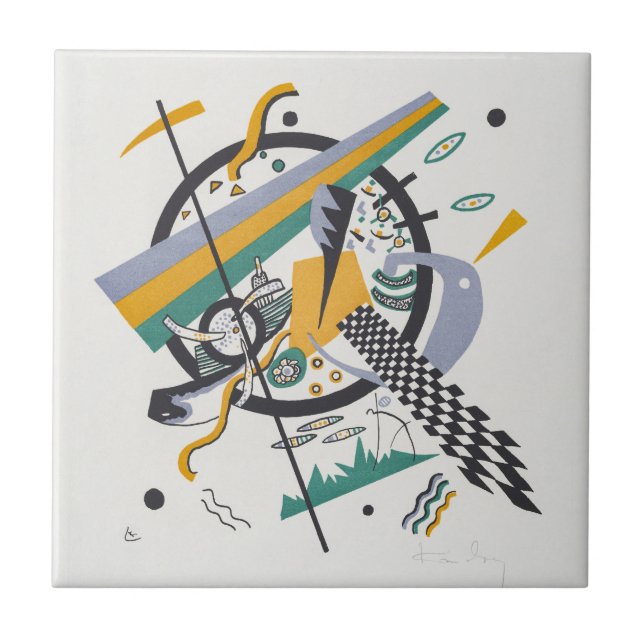 Kandinsky Small Worlds IV Abstract Art Ceramic Tile (Front)