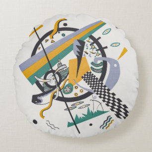 Kandinsky Small Worlds IV Abstract Art Round Cushion