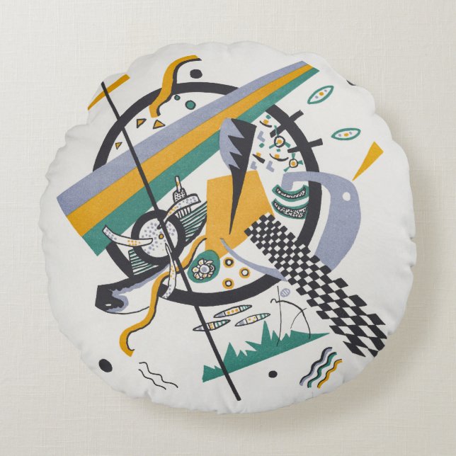 Kandinsky Small Worlds IV Abstract Art Round Cushion (Front)