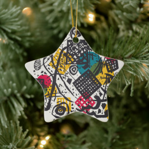 Kandinsky Small Worlds V Abstract Classic Ceramic Ornament