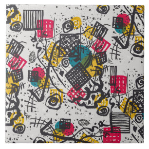 Kandinsky Small Worlds V Abstract Classic Ceramic Tile