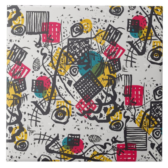 Kandinsky Small Worlds V Abstract Classic Ceramic Tile (Front)