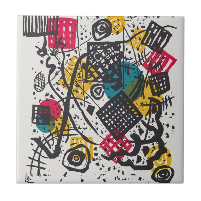 Kandinsky Small Worlds V Abstract Classic Ceramic Tile (Front)