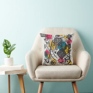 Kandinsky Small Worlds V Abstract Classic Cushion