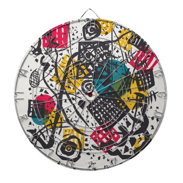 Kandinsky Small Worlds V Abstract Classic Dartboard (Front)