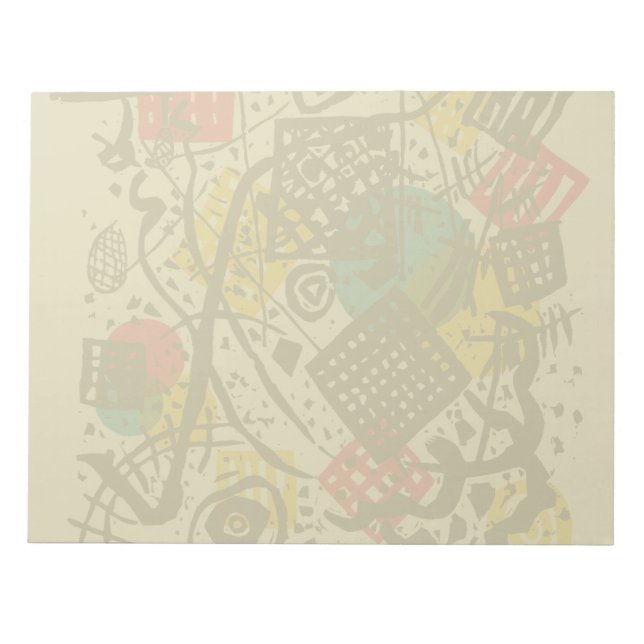 Kandinsky Small Worlds V Abstract Classic Notepad (Front)