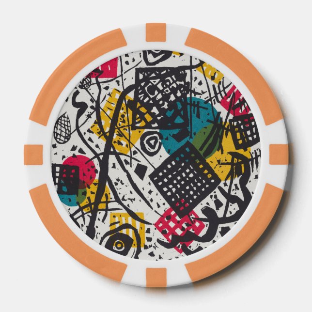 Kandinsky Small Worlds V Abstract Classic Poker Chips (Front)