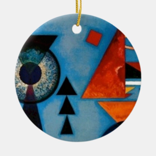 Kandinsky Soft Hard Abstract Ceramic Ornament (Front)
