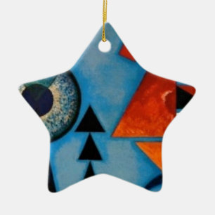 Kandinsky Soft Hard Abstract Ceramic Tree Decoration