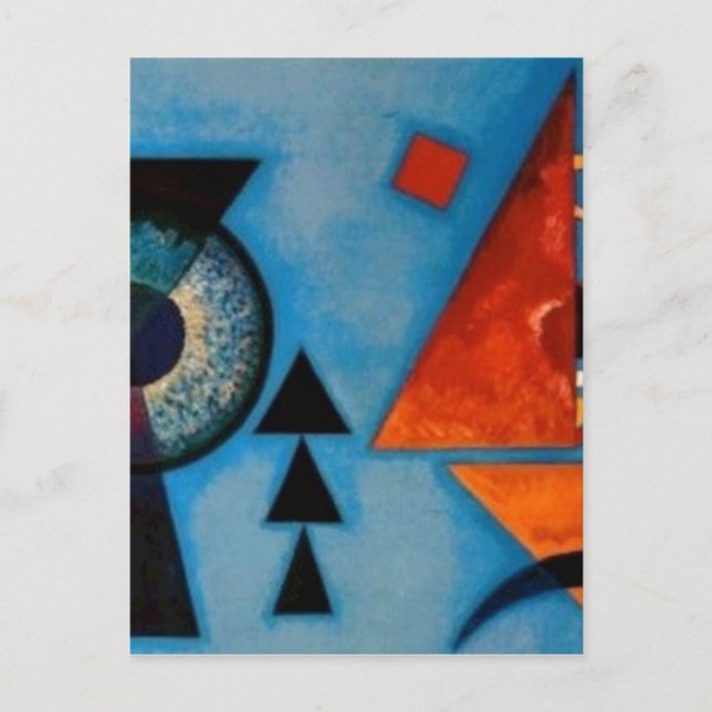 Kandinsky Soft Hard Abstract Postcard (Front)