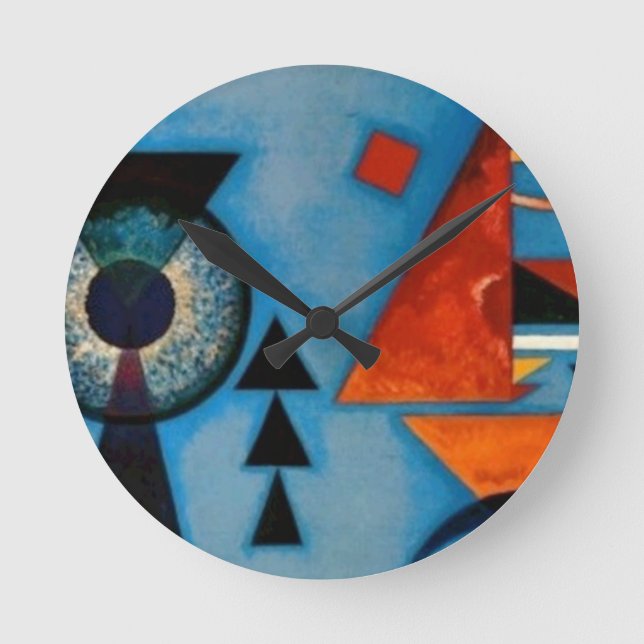 Kandinsky Soft Hard Abstract Round Clock (Front)
