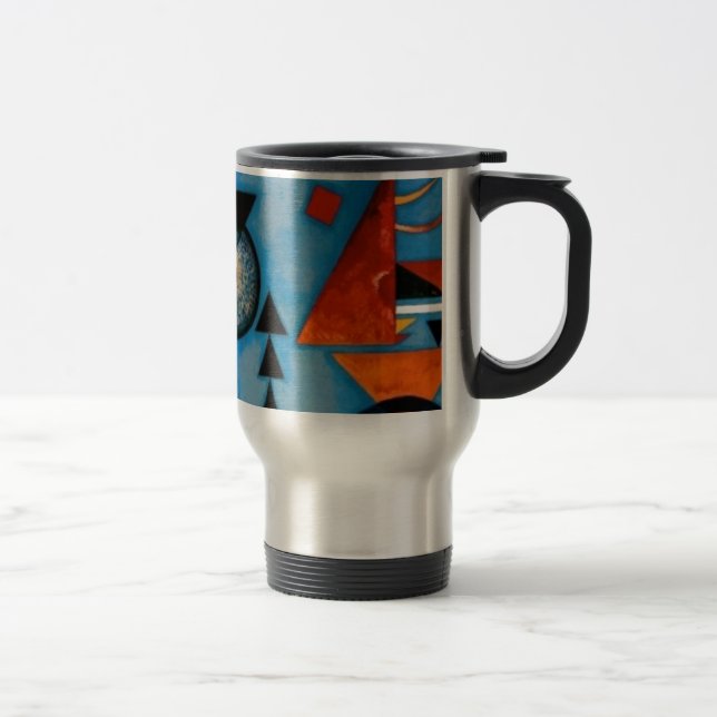 Kandinsky Soft Hard Abstract Travel Mug (Right)