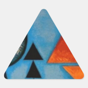 Kandinsky Soft Hard Abstract Triangle Sticker
