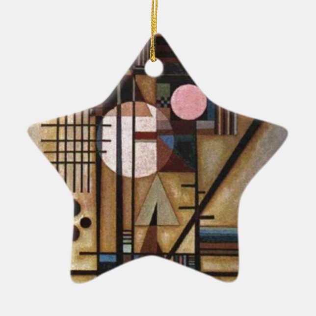 Kandinsky Softened Construction Ceramic Ornament (Front)