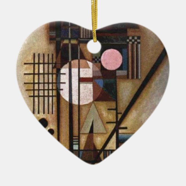 Kandinsky Softened Construction Ceramic Tree Decoration (Front)