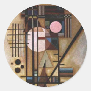 Kandinsky Softened Construction Classic Round Sticker