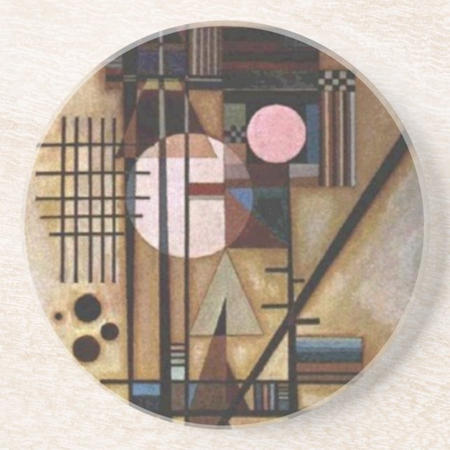 Kandinsky Softened Construction Coaster (Front)
