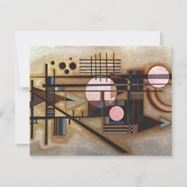 Kandinsky Softened Construction Flat Card (Front)