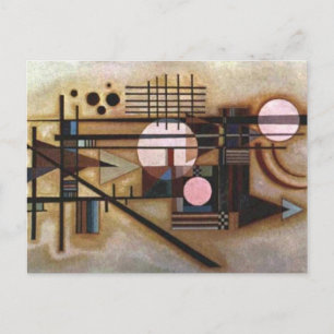 Kandinsky Softened Construction Holiday Postcard