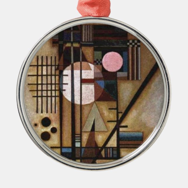 Kandinsky Softened Construction Metal Ornament (Front)