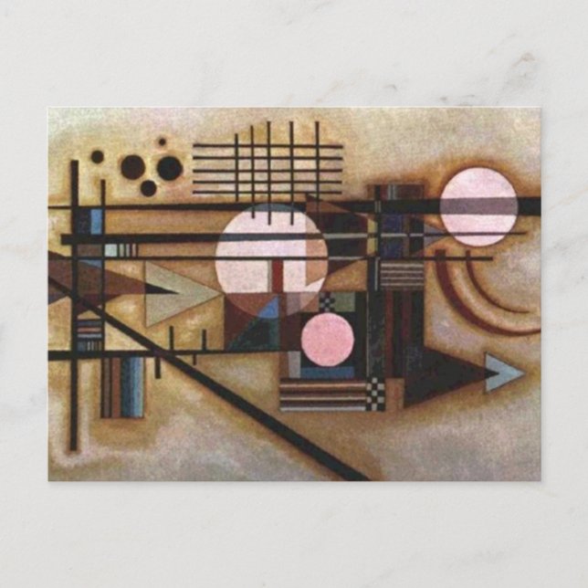 Kandinsky Softened Construction Postcard (Front)
