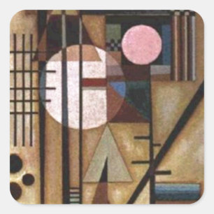 Kandinsky Softened Construction Square Sticker