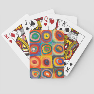 Kandinsky Squares Concentric Circles Playing Cards