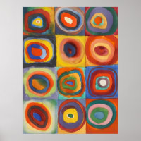 Kandinsky Squares Concentric Circles