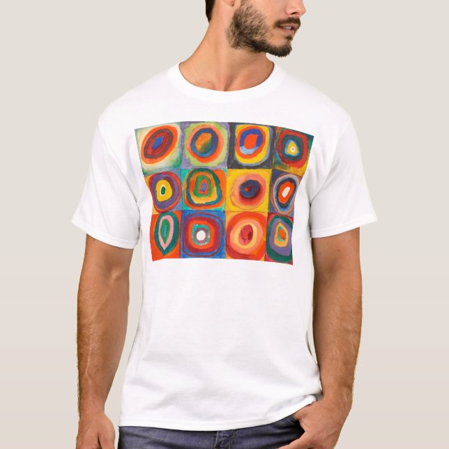 Kandinsky Squares Concentric Circles T-Shirt (Front)