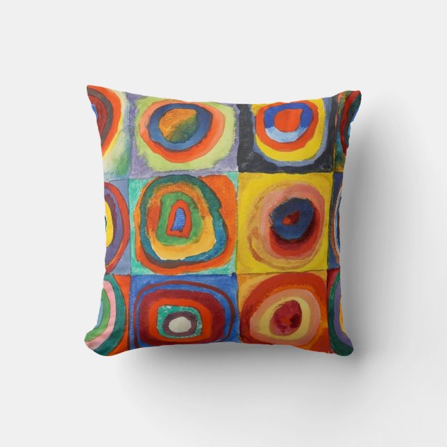 Kandinsky - Squares with Concentric Circles Cushion (Front)