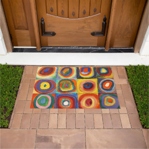 Kandinsky - Squares with Concentric Circles Doormat
