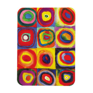Kandinsky Squares with Concentric Circles, Magnet