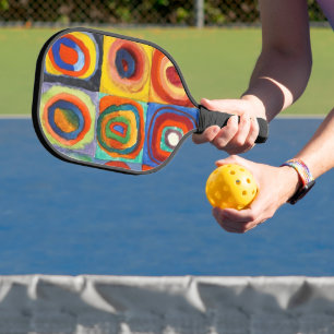 Kandinsky - Squares with Concentric Circles Pickleball Paddle