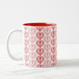 Kandinsky Staggered Valentine’s  Two-Tone Coffee Mug