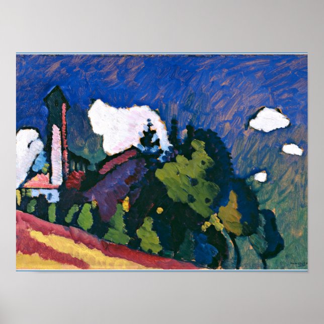 Kandinsky - Study for Landscape with Tower Poster (Front)