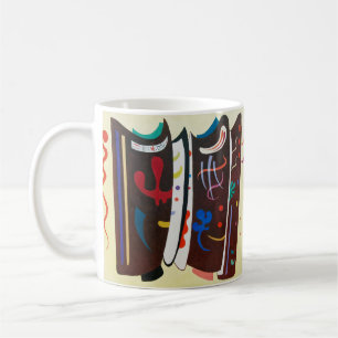 Kandinsky Supplemented Brown Abstract Painting Coffee Mug
