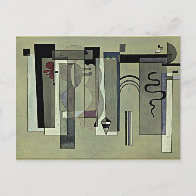 Kandinsky - Surrfaces Meeting, abstract art Postcard (Front)