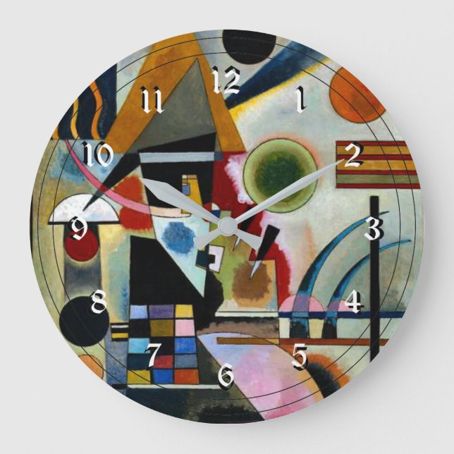 Kandinsky - Swinging, famous abstract painting Large Clock (Front)