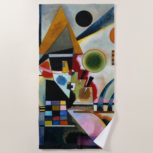 Kandinsky - Swinging, famous painting,  Beach Towel (Front)