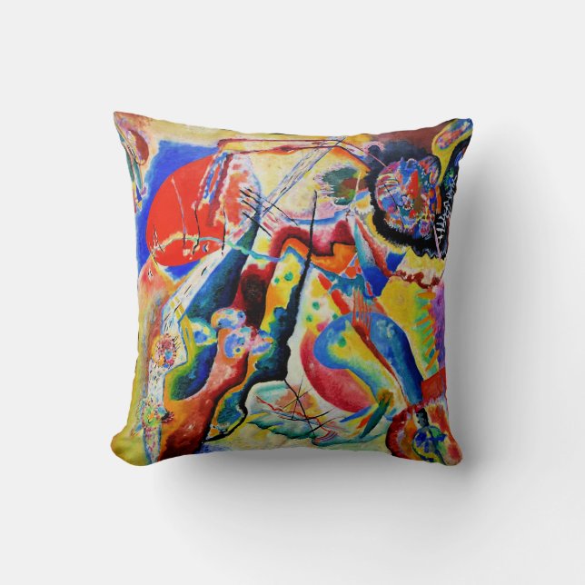 Kandinsky - Tableau a la Tache Rouge Cushion (Front)