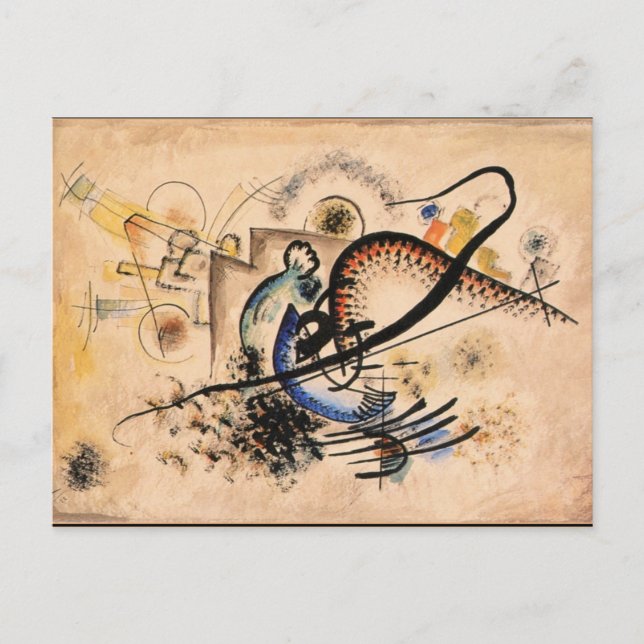 Kandinsky - The Black Line Postcard (Front)
